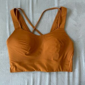 Lululemon Like a Cloud D DD longline sz 4 butternut brown orange